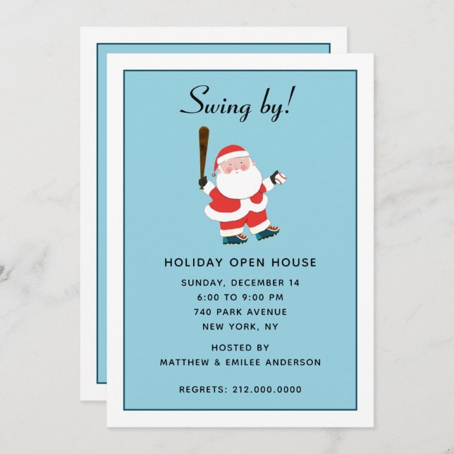 Christmas Holiday Open House Invitation (Front/Back)
