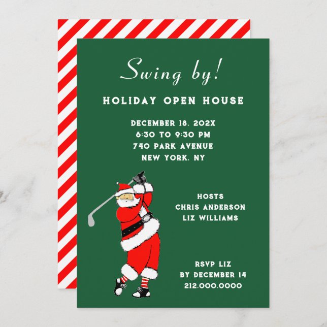 Christmas Holiday Open House Invitations (Front/Back)
