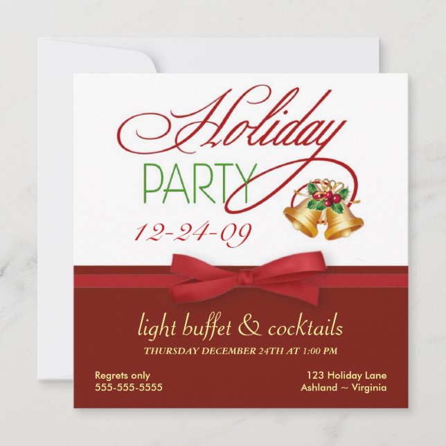 Christmas Holiday Open House Invitations (Front)