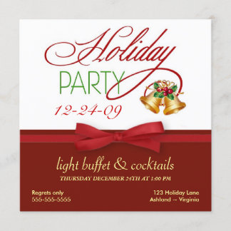 Christmas Holiday Open House Invitations