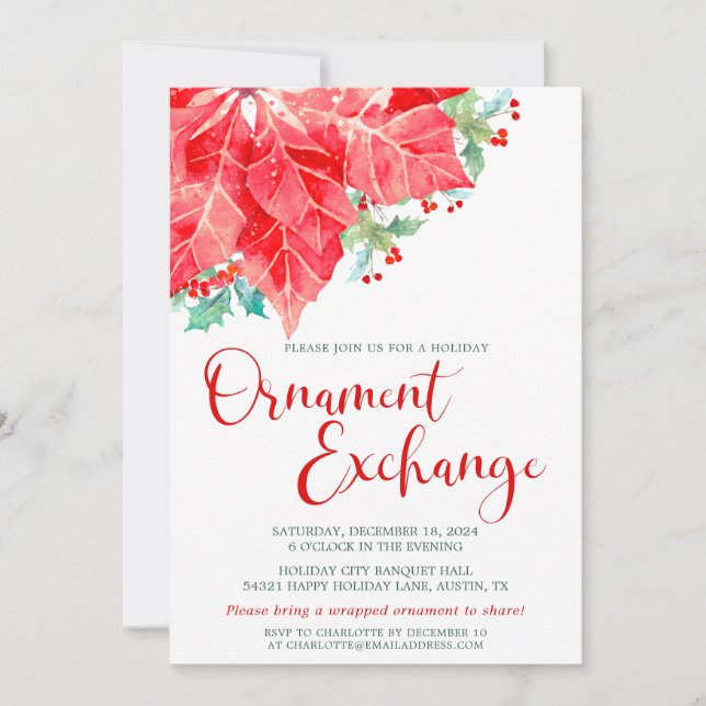 Christmas Holiday Ornament Exchange Party (Front)