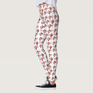 Christmas Holiday Ornament Scandinavian Snowflake  Leggings