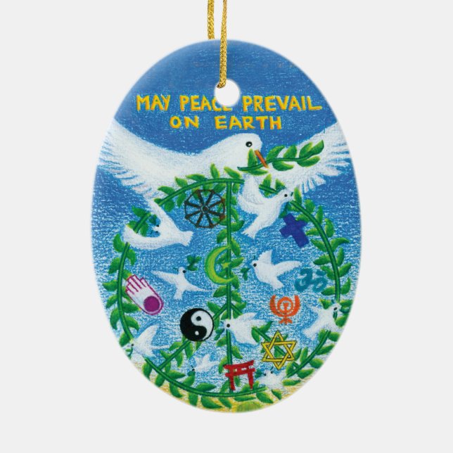 Christmas Holiday Ornament - World Peace (Back)