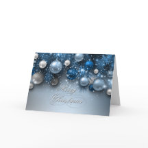 Christmas Holiday Ornaments - Blues