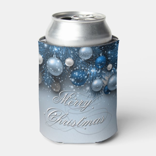 Christmas Holiday Ornaments - Blues Can Cooler (Can Front)