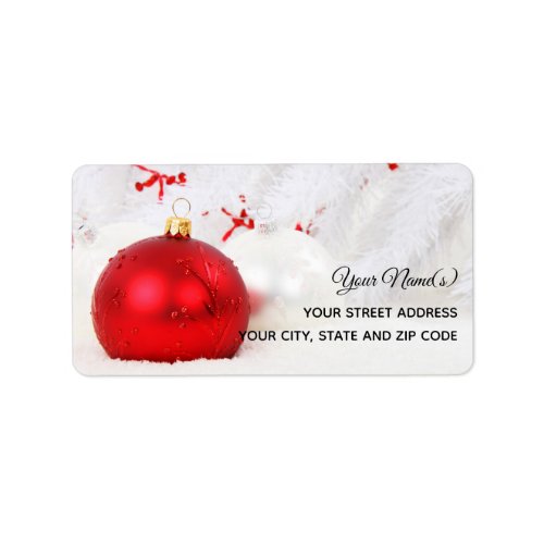 Christmas Holiday Ornaments Label