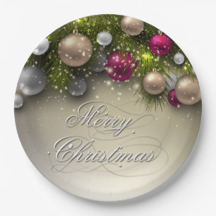 Christmas Holiday Ornaments - Multi Paper Plates