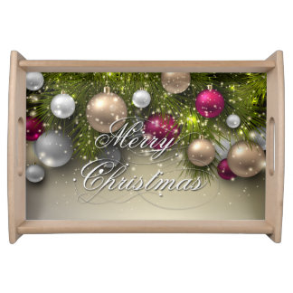 Christmas Holiday Ornaments - Multi Serving Tray
