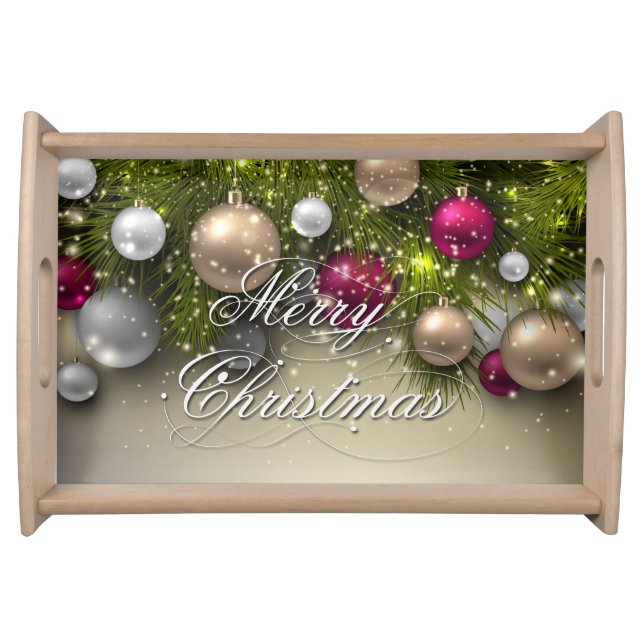 Christmas Holiday Ornaments - Multi Serving Tray (Front)