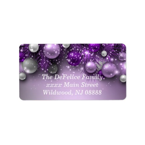 Christmas Holiday Ornaments _ Purples Label