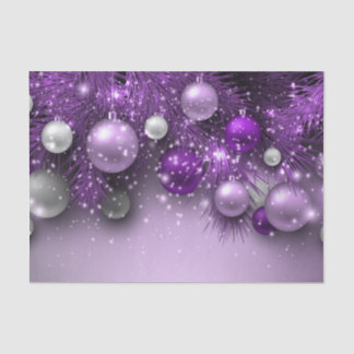 Christmas Holiday Ornaments - Purples Tissue Paper