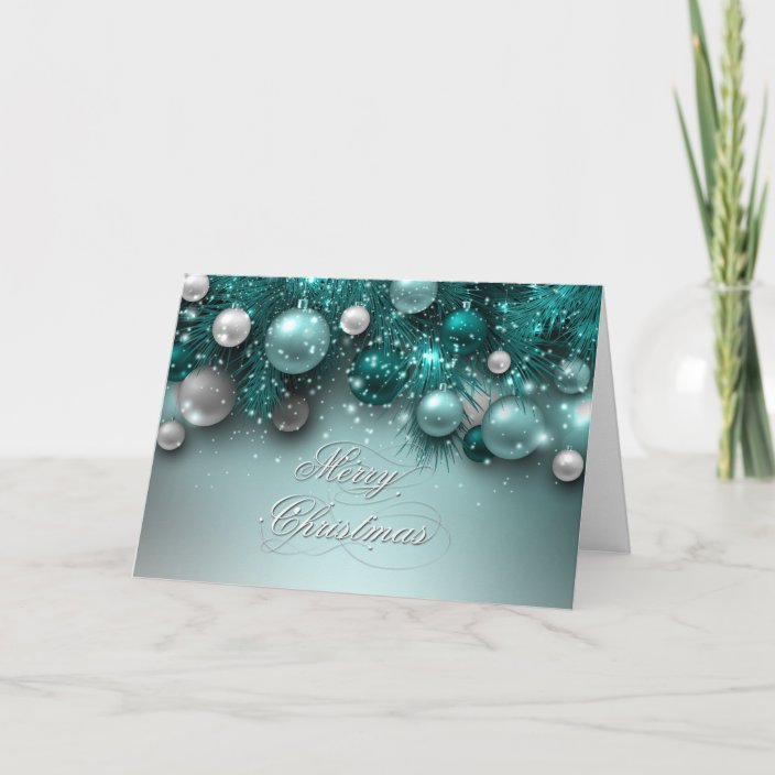 Christmas Holiday Ornaments - Teal - Customize | Zazzle.com