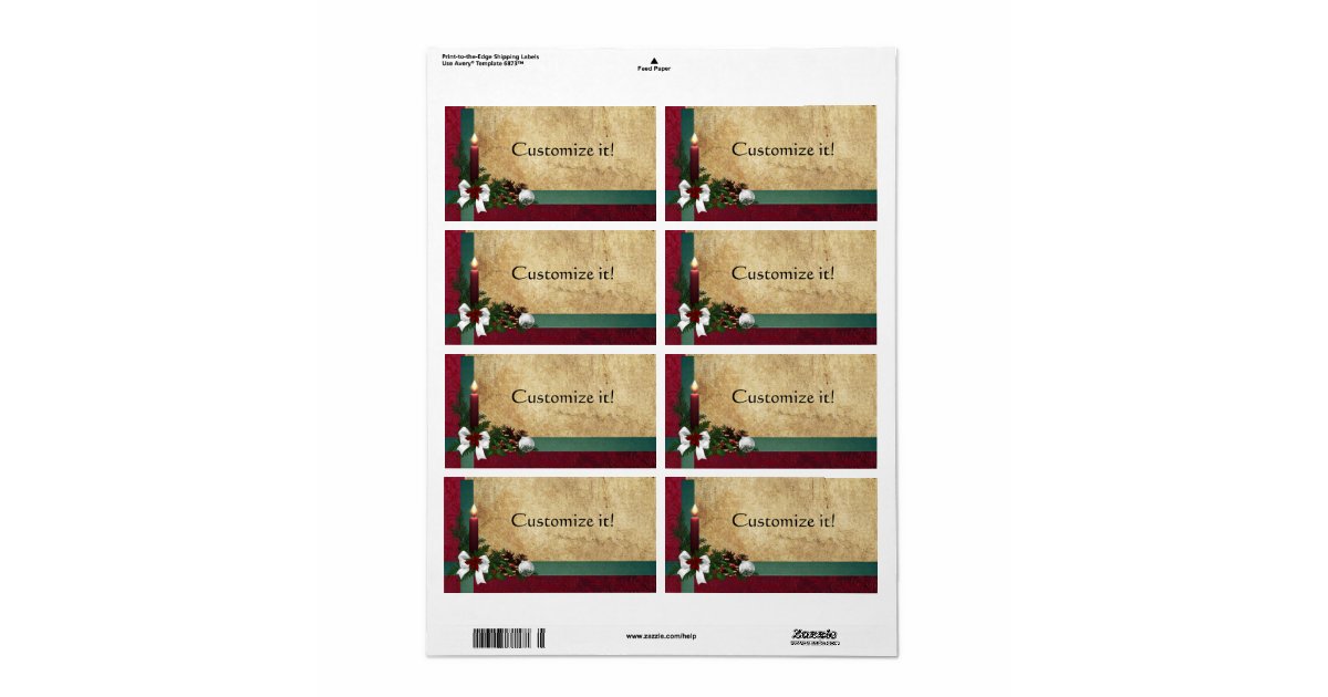 Christmas Holiday package labels + Gift Tags | Zazzle