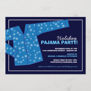 Christmas Holiday Pajama Party Invitation