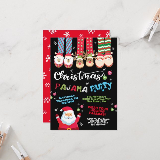 christmas-holiday-pajama-party-invitation-zazzle for Christmas Pajama Party Invitations Free Printable Christmas Holiday Pajama Party Invitation | Zazzle for Christmas Pajama Party Invitations Free Printable