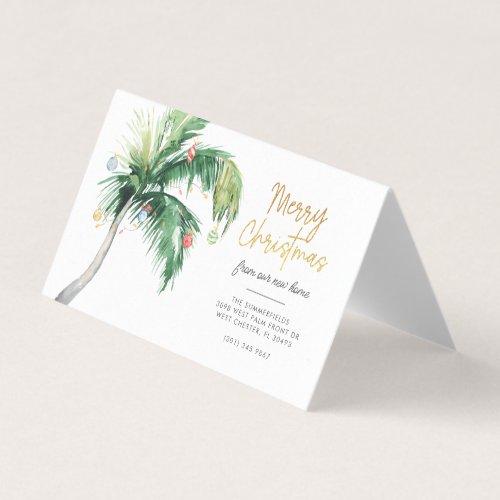 Christmas Holiday Palm Tree Moving Announcement