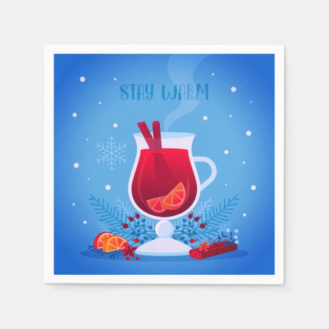 Christmas Holiday Paper Napkins (Front)