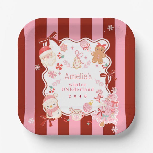 Christmas Holiday Paper Plate for Any Events (Front)