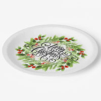 Paper Plates-Black Floral Paper Plates