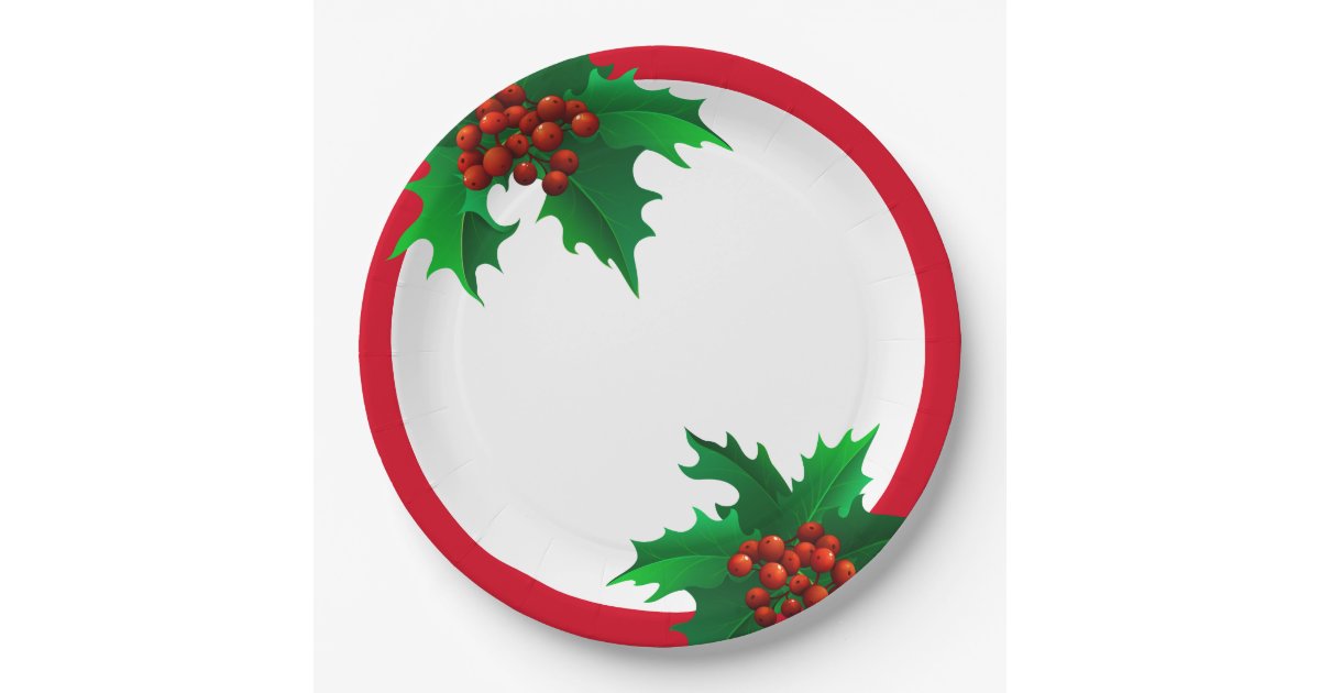 Christmas Holiday Paper Plates Zazzle