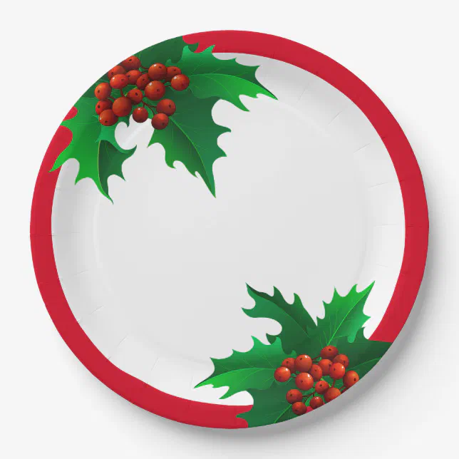 Christmas Holiday Paper Plates Zazzle