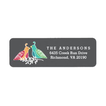 Christmas Holiday Partridge Birds Label by OnceForAll at Zazzle