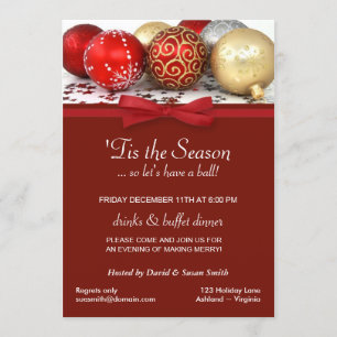 Christmas Holiday Party Custom Invitations