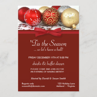 Christmas Holiday Party Custom Invitations