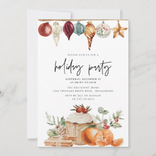 Christmas Holiday Party Dinner Modern Simple Invitation