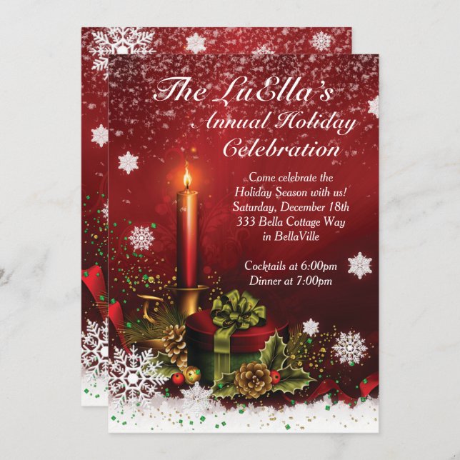 Christmas Holiday Party Invitation (Front/Back)
