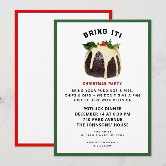 Christmas Holiday Party Invitation (Front/Back)