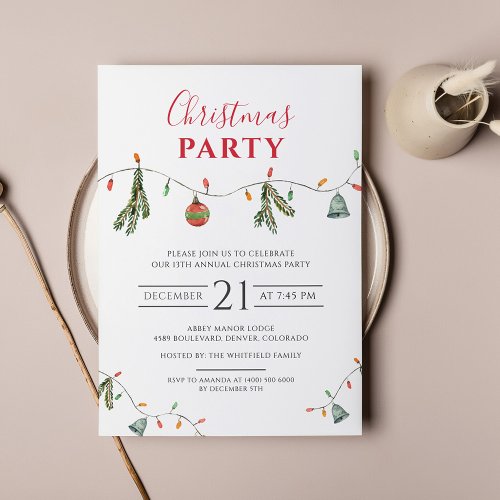 Christmas Holiday Party Invitation