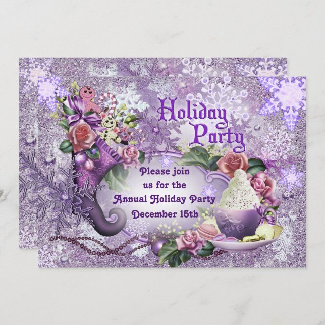 Christmas Holiday Party Invitation (Front/Back)