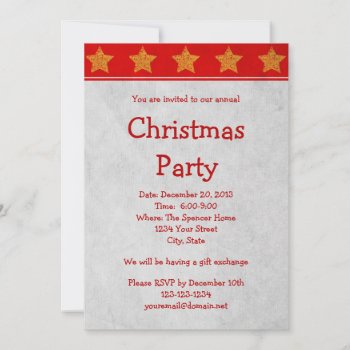 Christmas Holiday Party Invitation Or Announcement by thechristmascardshop at Zazzle