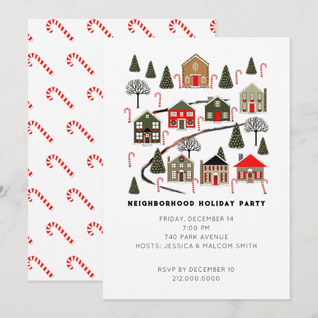 Christmas Holiday Party Invitations (Front/Back)
