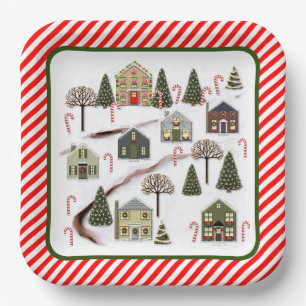 Christmas Holiday Party Paper Plates