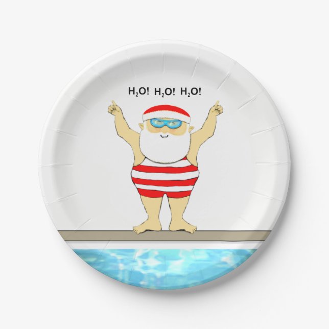 Christmas Holiday Party Paper Plates (Front)