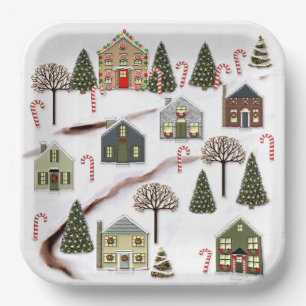 Christmas Holiday Party Paper Plates