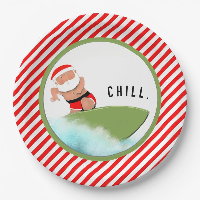 Christmas Holiday Party Paper Plates (Front)