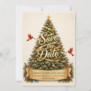Christmas Holiday Party Save the Date Invitation