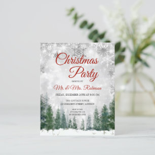 Christmas Holiday Party Silver Winter Wonderland