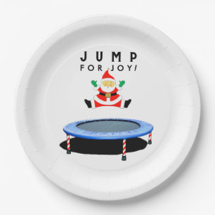 Christmas Holiday Party Trampoline Paper Plates