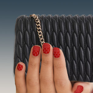 Christmas Holiday Patterns in Red Minx Nail Art