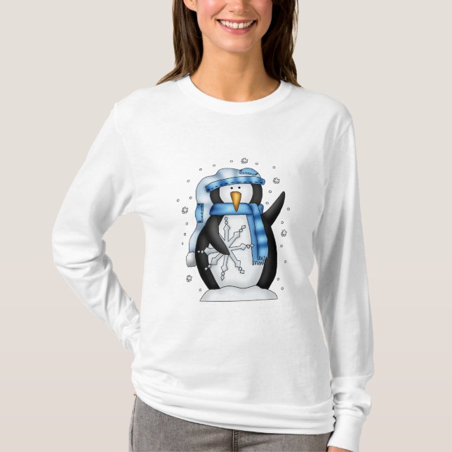 Christmas Holiday Penguin T-Shirt (Front)