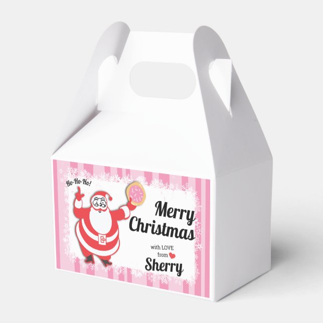 Christmas holiday personalized cookie treat box (Back Side)