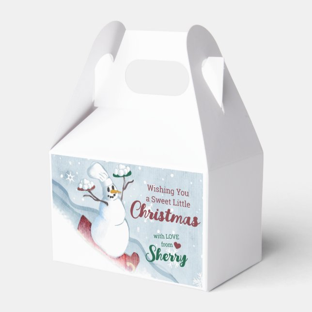 Christmas holiday personalized cookie treat box (Back Side)