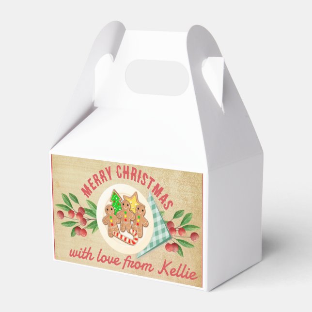Christmas holiday personalized cookie treat box (Back Side)