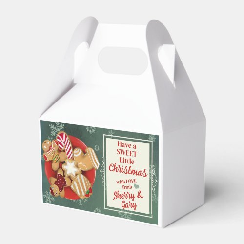 Christmas holiday personalized cookie treat box