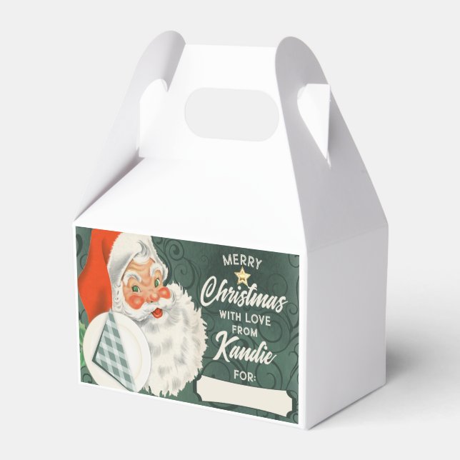 Christmas holiday personalized cookie treat box (Front Side)