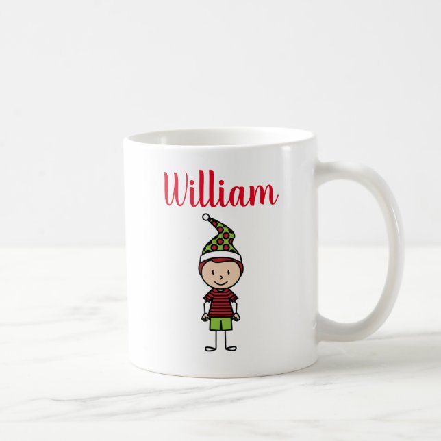 christmas holiday personalized custom name coffee mug (Right)
